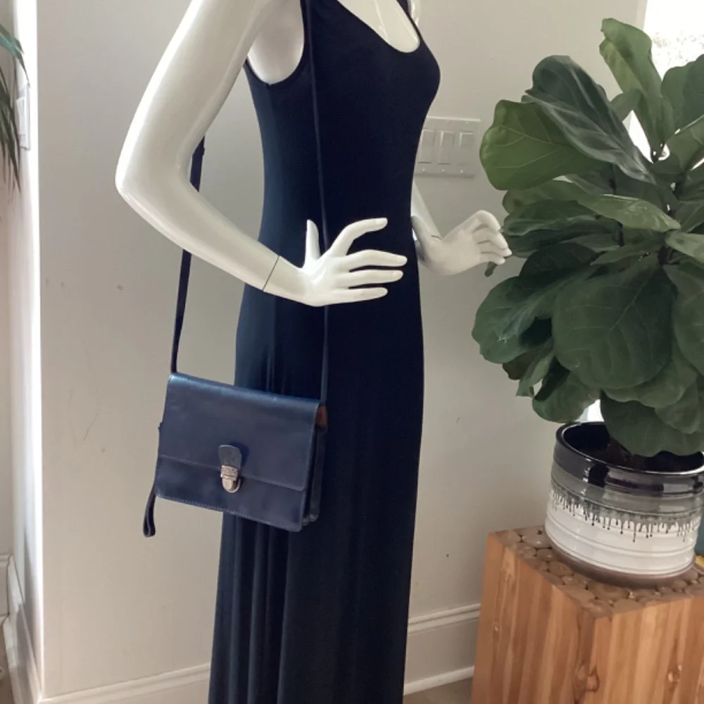 NWT PATRICIA NASH NAVY BLUE LEATHER CROSSBODY BAG PURSE